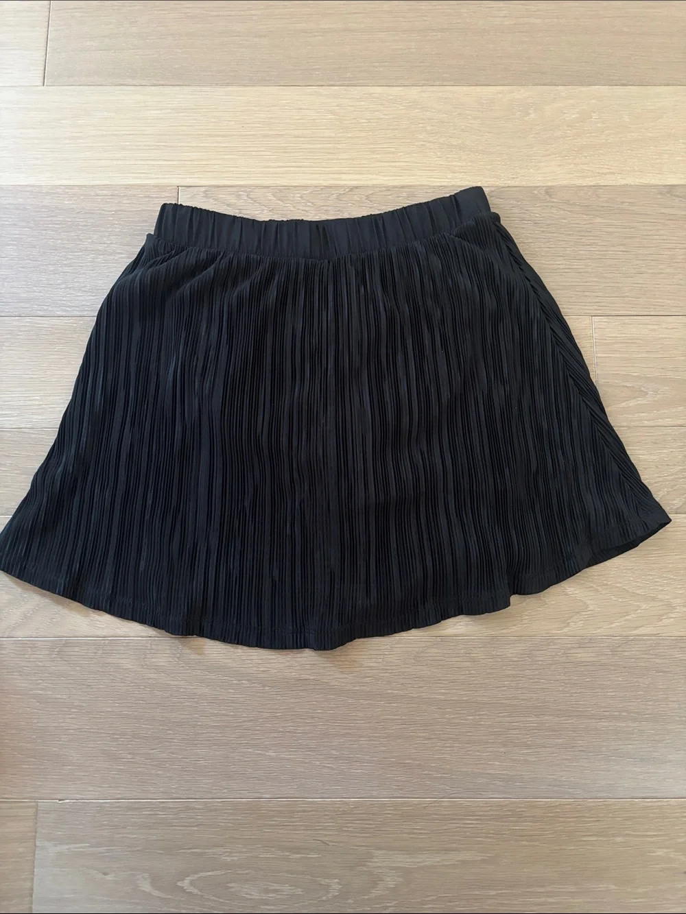 ALO Micro Plisse Tennis Skirt Black XS NWOT